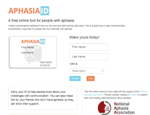 Tablet Screenshot of aphasiaid.com